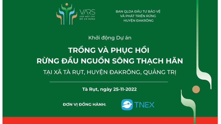 TRỒNG 117,9 HECTA PHỤC HỒI RỪNG ĐẦU NGUỒN SÔNG THẠCH HÃN
